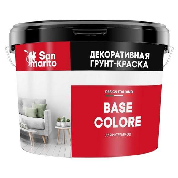 Грунт-краска San Marito Base Colore Z125NN09 декоративная (0,9 л), шт