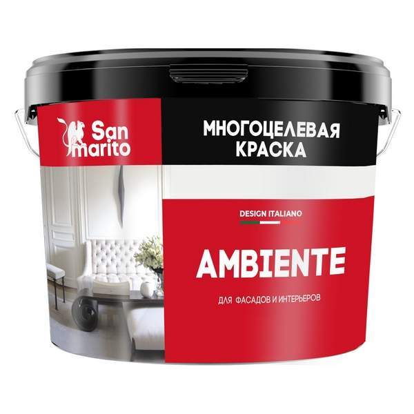 Краска San Marito Ambiente Z118AN27 многоцелевая для фасадов и интерьеров база А (2,7 л), шт